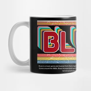 blues music Lover Gift Idea 90s designs 80s vintage retro Mug